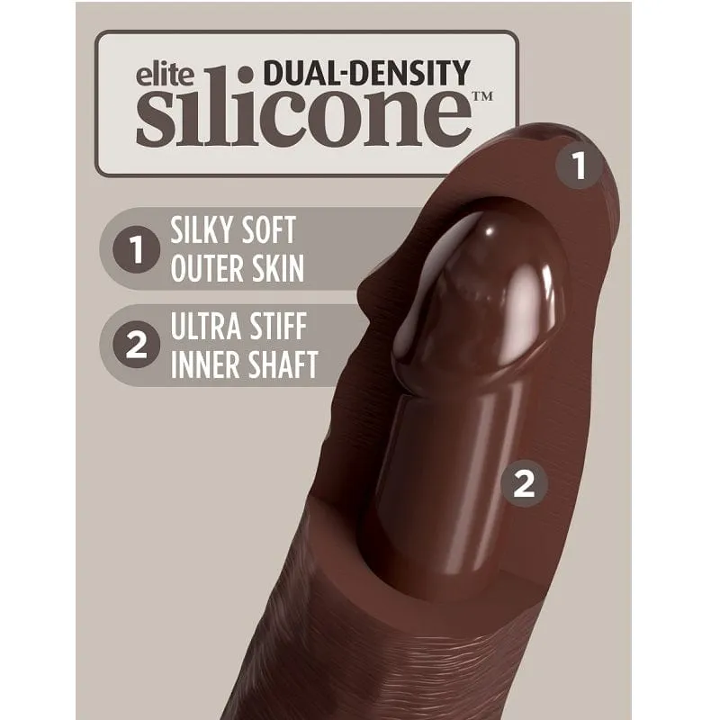 Pipedream Products King Cock Elite 7 Silicone Cock Brown