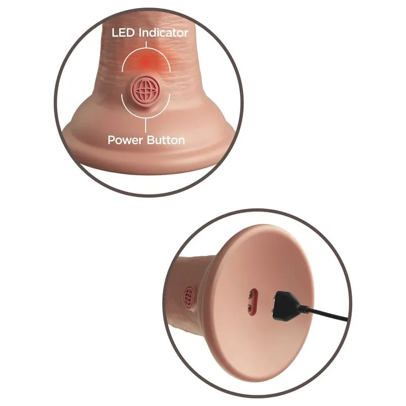 Pipedream Products King Cock Elite 7 Vibrating Silicone Cock Light