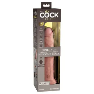 Pipedream Products King Cock Elite 9 Vibrating Silicone Cock Light