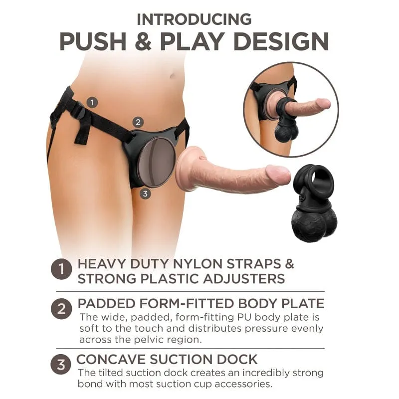 Pipedream Products King Cock Elite Ultimate Vibrating Silicone Body Dock Kit