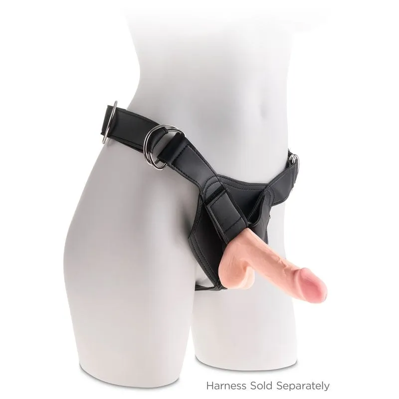 Pipedream Products King Cock Plus 6.5 Triple Density Cock with Balls Beige