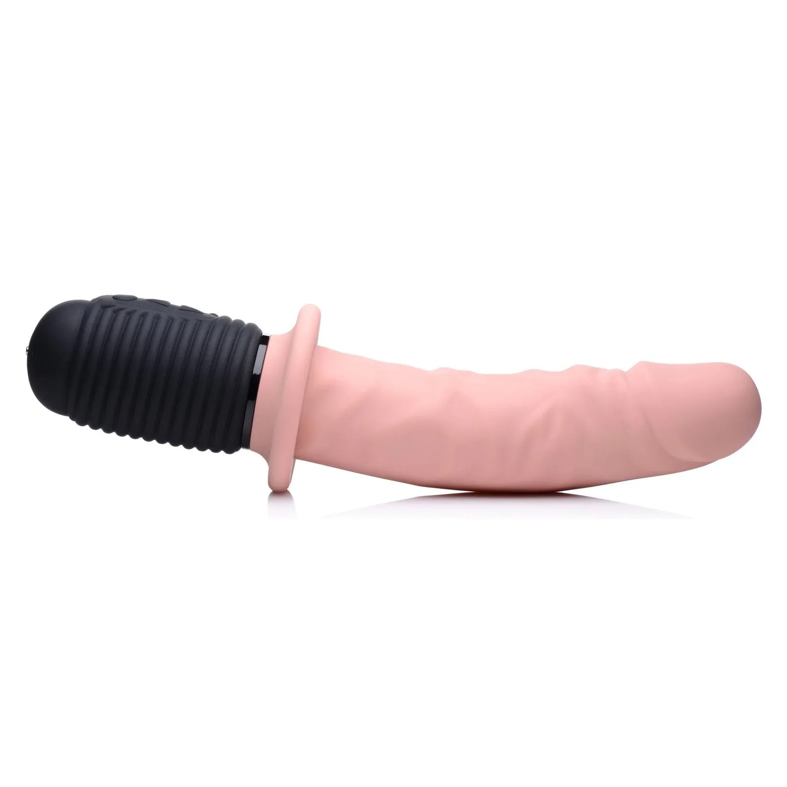 Power Pounder Vibrating And Thrusting Silicone Dildo - Light