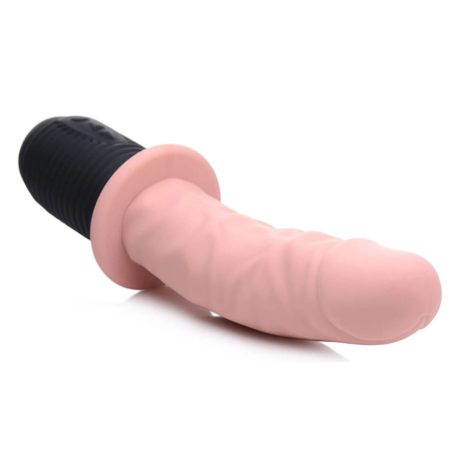 Power Pounder Vibrating And Thrusting Silicone Dildo - Light