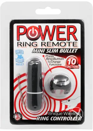 Power Ring Remote Mini Slim Bullet Black