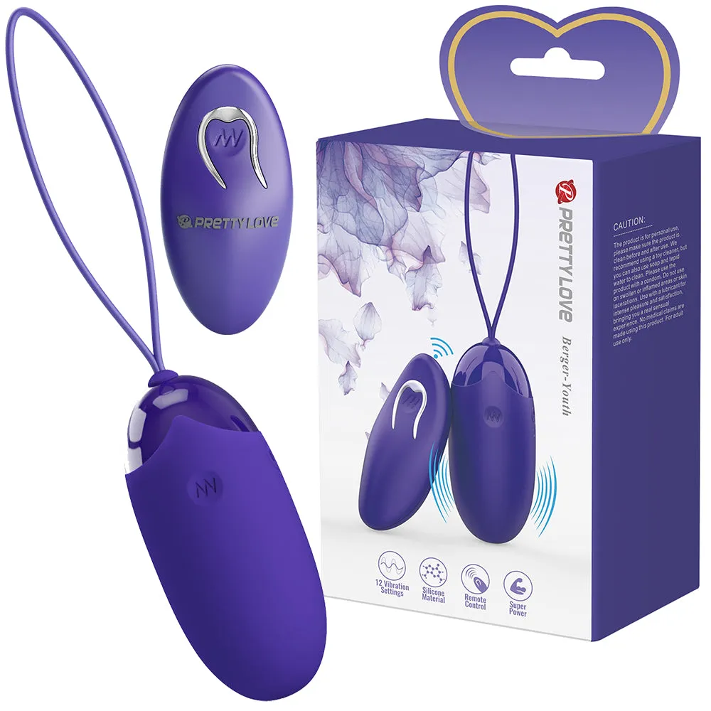 Pretty Love Berger Youth Vibrating Egg Remote Control Vibrator Kegel Sex Toy