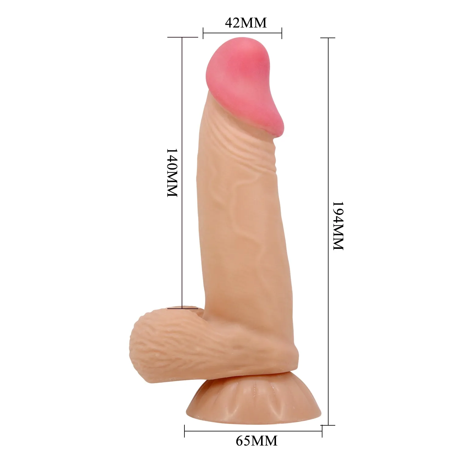 Pretty Love Sliding Skin 7.6 Realistic Dildo Suction Cup Dong Sex Toy