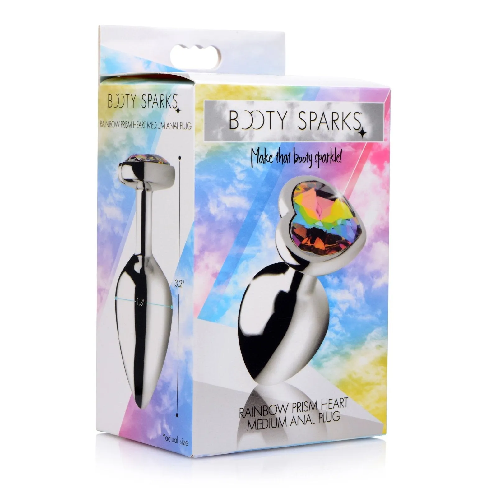 Rainbow Prism Heart Anal Plug