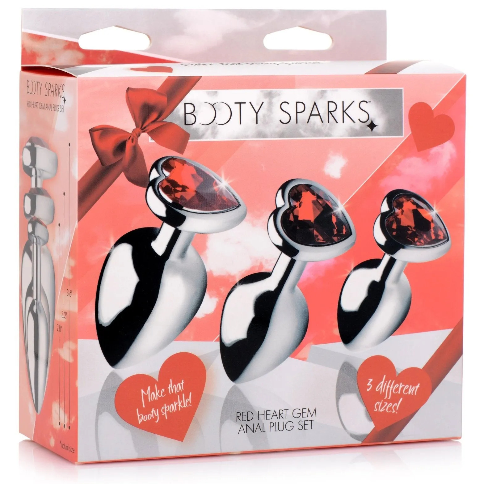Red Heart Gem Anal Plug Set