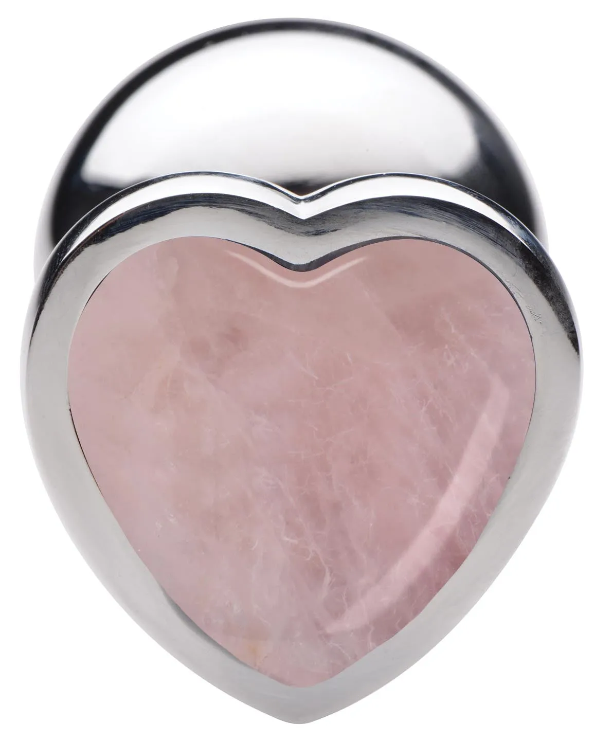 Rose Quartz Gemstone Heart Anal Plug