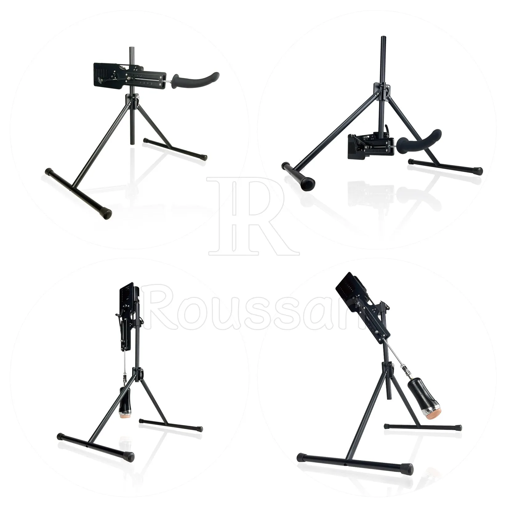Roussan Sex Machine Black Evil. 120-Watt Motor. Quiet & Full-Angle Thrusting Fuck Machine