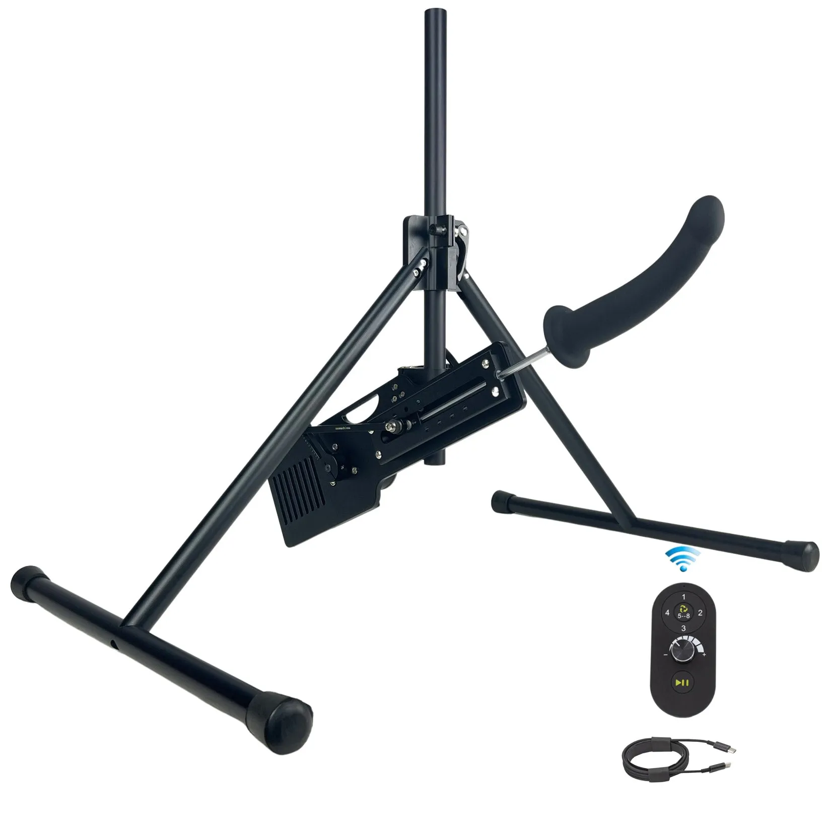 Roussan Sex Machine Black Evil. 120-Watt Motor. Quiet & Full-Angle Thrusting Fuck Machine