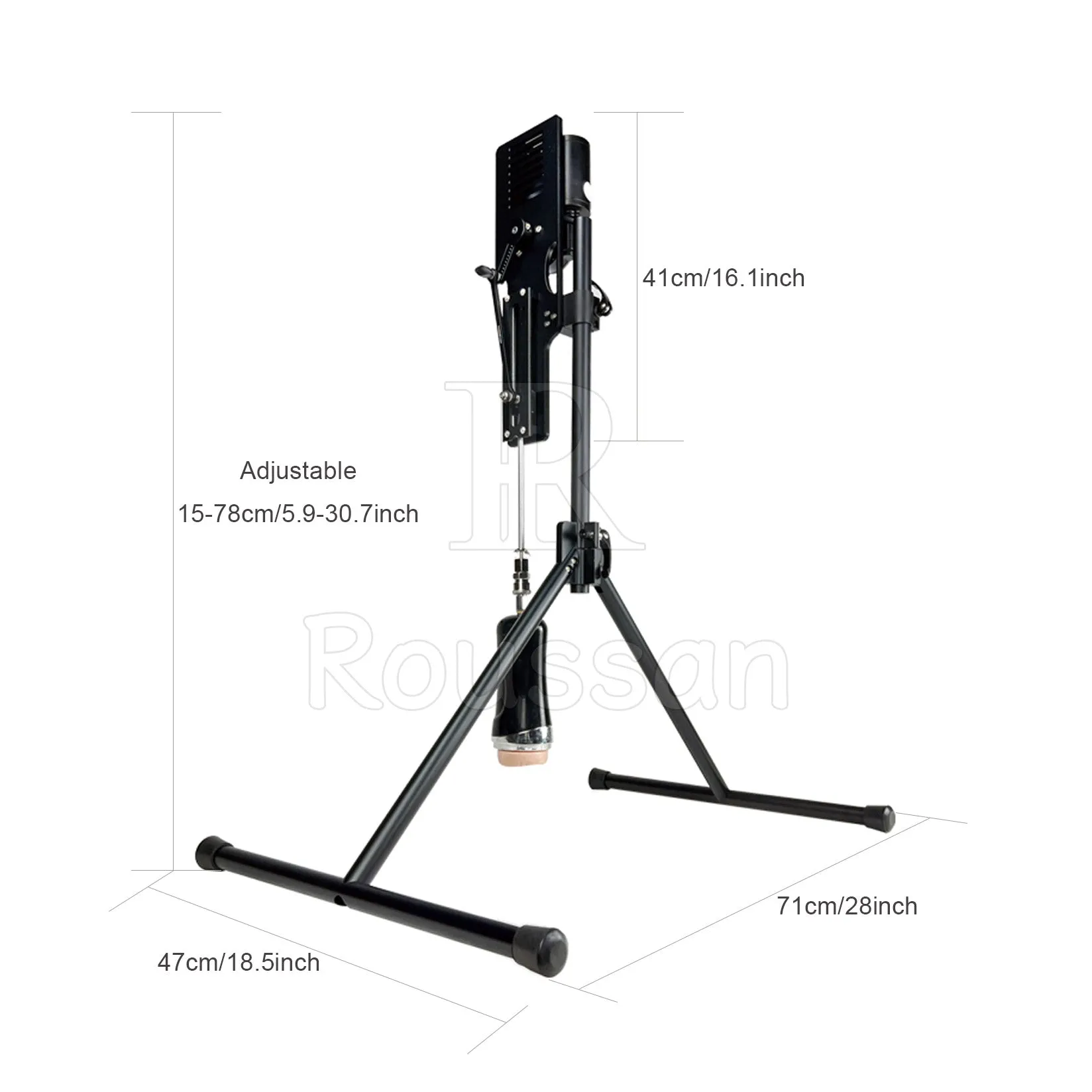 Roussan Sex Machine Black Evil. 120-Watt Motor. Quiet & Full-Angle Thrusting Fuck Machine