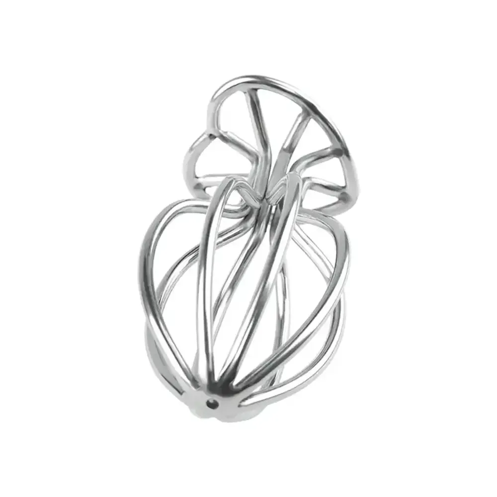Silvery Heart-shaped Cut-out Metal Anal Plug For Anal Expansion