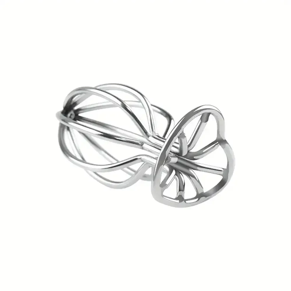 Silvery Heart-shaped Cut-out Metal Anal Plug For Anal Expansion
