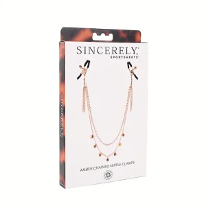 Sincerely. Sportsheets Amber Adjustable Chained Nipple Clamps Tortoiseshell