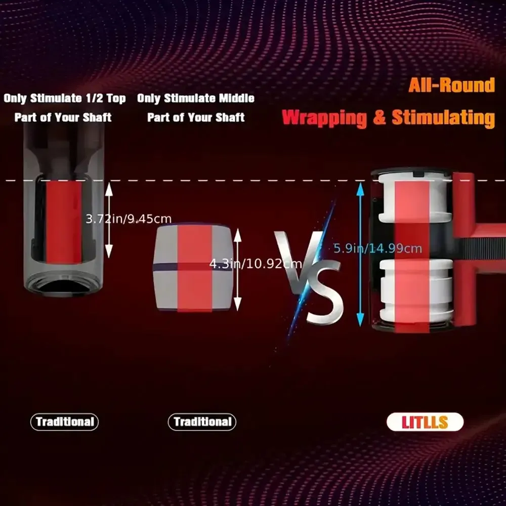 Sucking Electric Handheld Telescopic Rotating Vibrating Masturbator