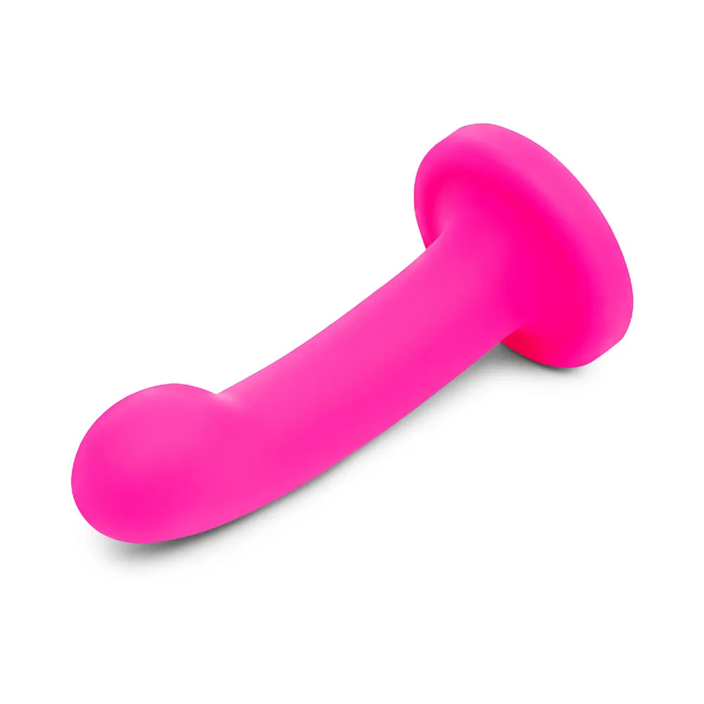 Together Pop 6 in. Silicone Dildo & Harness Set Pink