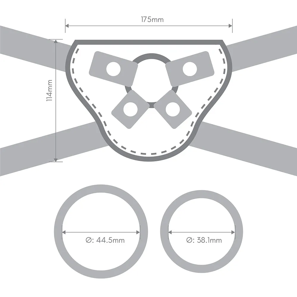 Together Pop 6 in. Silicone Dildo & Harness Set Pink