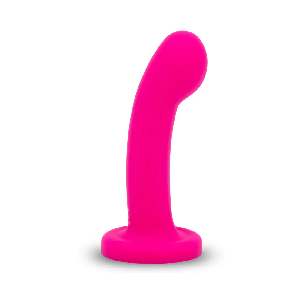 Together Pop 6 in. Silicone Dildo & Harness Set Pink