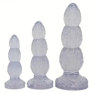 Transparent Color Heterosexual Male Anal Plug Anal Sex Toy
