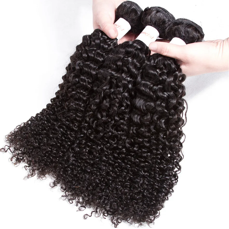 Tuneful 10A Jerry Curly Human Hair 3 Bundles With 4x4/5x5 Lace Closure 100% Remy Human Hair