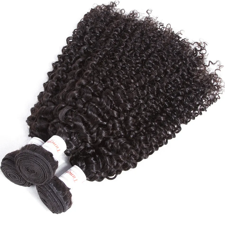 Tuneful 10A Jerry Curly Human Hair 3 Bundles With 4x4/5x5 Lace Closure 100% Remy Human Hair