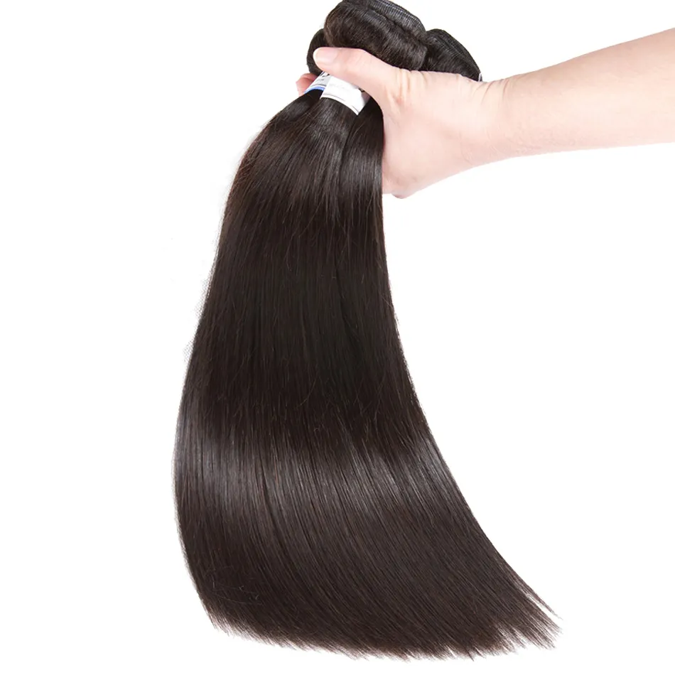 Tuneful 10A Straight Human Hair 3 Bundles With 4x4/5x5 Lace Closure 100% Remy Human Hair