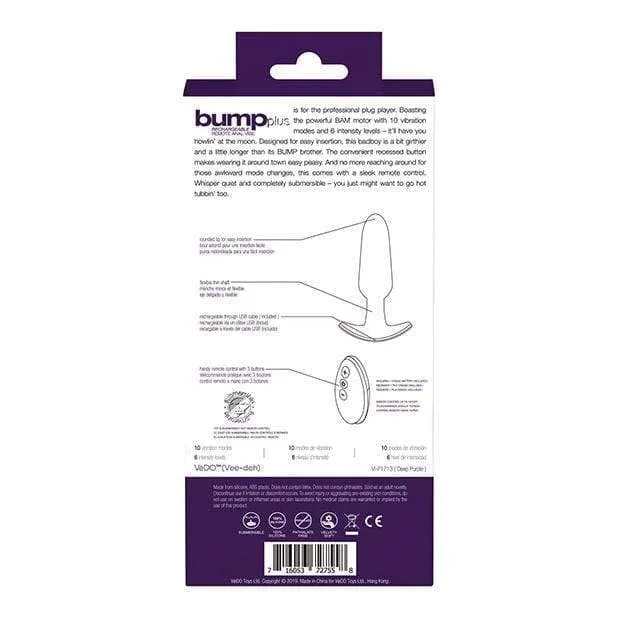 VeDO - Bump Plus Rechargeable Remote Control Anal Vibe