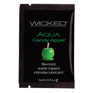 Wicked - Aqua Candy Apple Flavored Water Based Lubricant Sachet 3ml